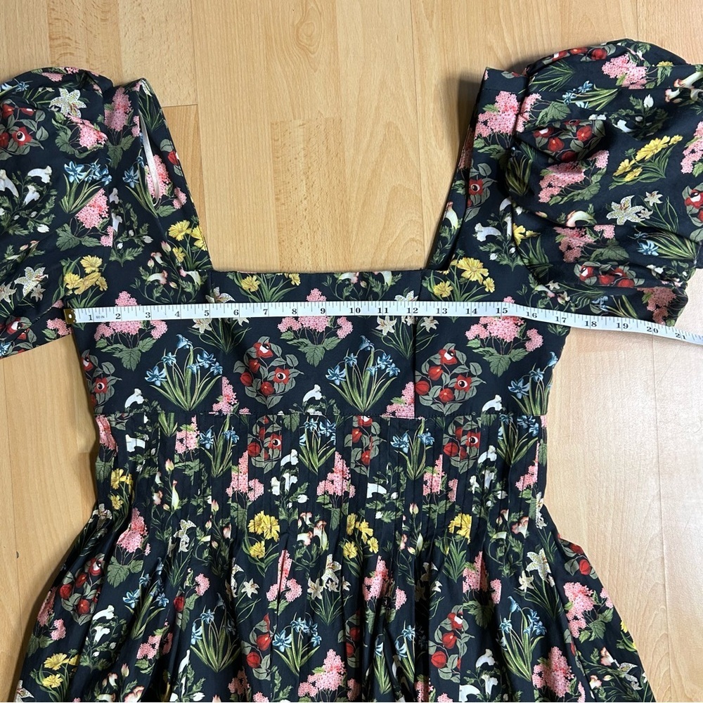 Agua Bendita Carmelo Magdalena Poplin Mini Dress Floral Medium Event Cottagecore - Picture 13 of 15